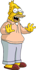 Abraham Simpson character picture for the Picguessr quiz
