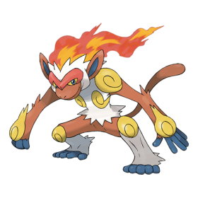 Infernape character picture for the Picguessr quiz