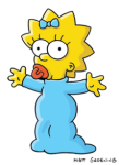 Maggie Simpson character picture for the Picguessr quiz