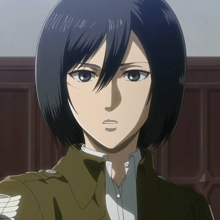 Mikasa Ackerman character picture for the Picguessr quiz