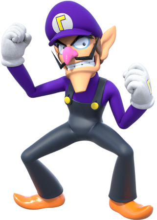 Waluigi character picture for the Picguessr quiz