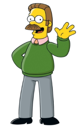 Ned Flanders character picture for the Picguessr quiz