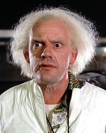 Emmet Brown character picture for the Picguessr quiz