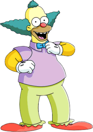Krusty the Clown character picture for the Picguessr quiz