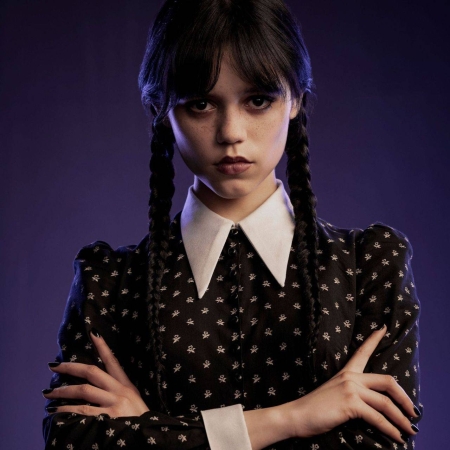 Wednesday Addams character picture for the Picguessr quiz